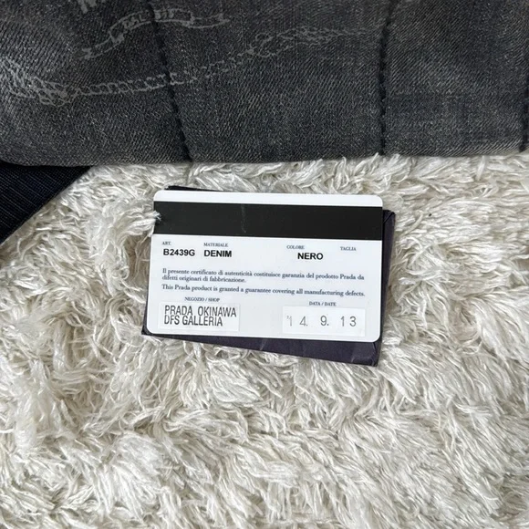 Prada Charcoal Denim canapa small tote Bag - Picture 10 of 13